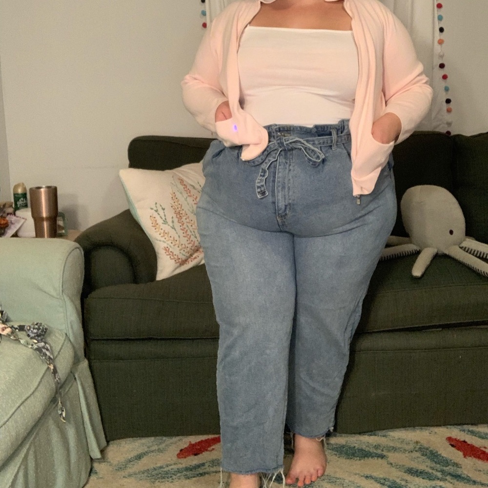 WILD FABLE tie waist mom jean